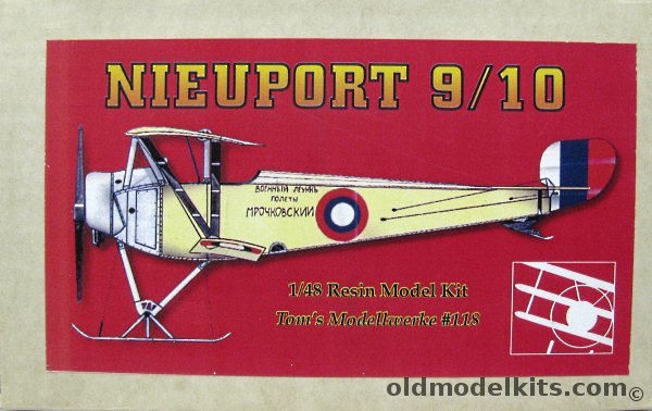 Toms Modelworks 1/48 Nieuport 9/10, 118 plastic model kit